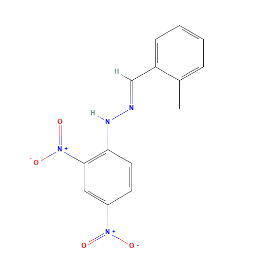 O-TOLUALDEHYDE 2,4-DINITROPHENYLHYDRAZONE (CAS: 1773-44-0) - Chemical Structure and Molecular Formula 
