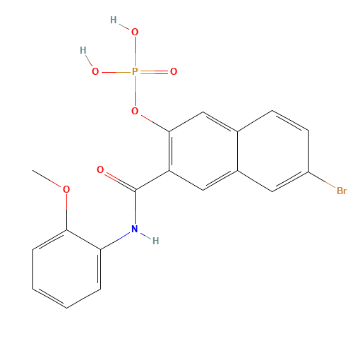 NAPHTHOL AS-BI PHOSPHATE (CAS: 1919-91-1) - Chemical Structure and Molecular Formula 