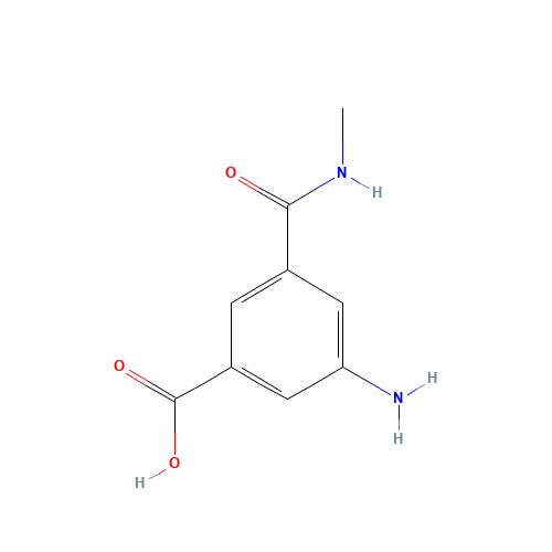 5-AMINO-N-METHYLISOPHTHALAMIC ACID (CAS: 1954-96-7) - Chemical Structure and Molecular Formula 