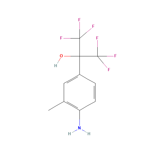 2-(4-AMINO-3-METHYLPHENYL)HEXAFLUOROISOPROPANOL (CAS: 1992-09-2) - Chemical Structure and Molecular Formula 