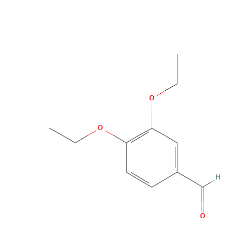 3,4-DIETHOXYBENZALDEHYDE (CAS: 2029-94-9) - Chemical Structure and Molecular Formula 