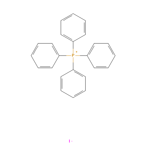 TETRAPHENYLPHOSPHONIUM IODIDE (CAS: 2065-67-0) - Chemical Structure and Molecular Formula 