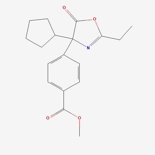 Benzoic acid,4-(4-cyclopentyl-2-ethyl-4,5-dihydro-5-oxo-4-oxazolyl)-,methyl ester (CAS: 221214-06-8) - Related Chemical Product