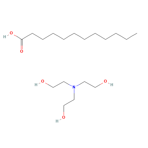 TRIETHANOLAMINE LAURATE (CAS: 2224-49-9) - Chemical Structure and Molecular Formula 