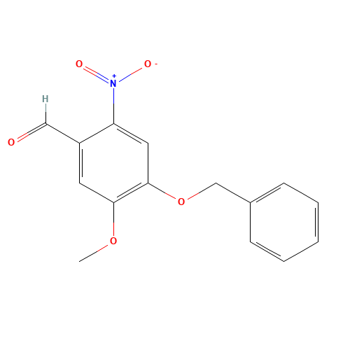 4-(BENZYLOXY)-5-METHOXY-2-NITROBENZALDEHYDE (CAS: 2426-84-8) - Chemical Structure and Molecular Formula 