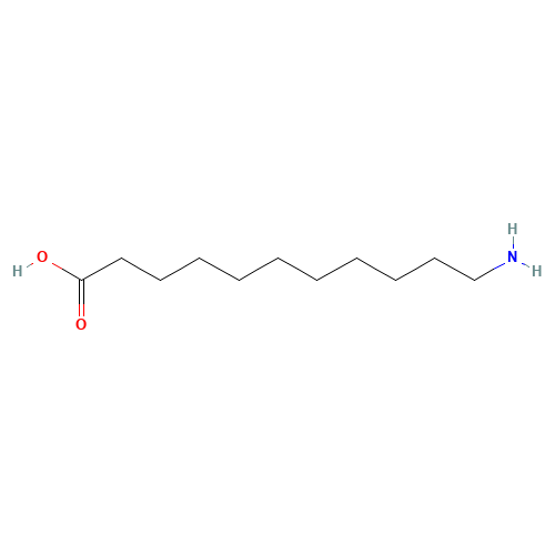 11-Aminoundecanoic acid (CAS: 2432-99-7) - Chemical Structure and Molecular Formula 
