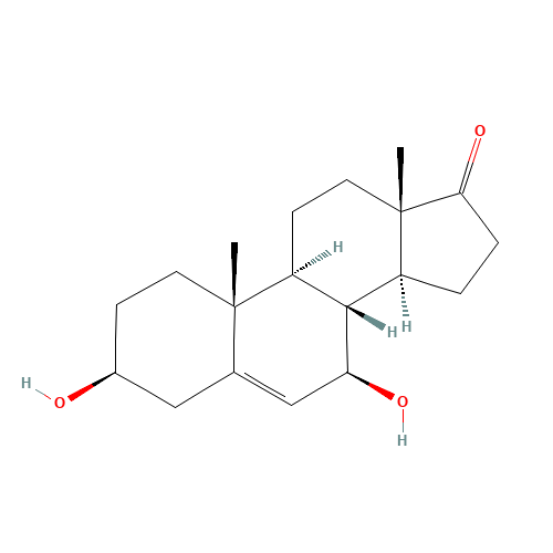 5-ANDROSTEN-3-BETA,7-BETA-DIOL-17-ONE (CAS: 2487-48-1) - Chemical Structure and Molecular Formula 