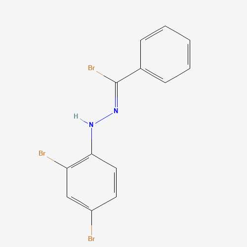 1-[BROMO(PHENYL)METHYLENE]-2-(2,4-DIBROMOPHENYL)-HYDRAZINE (CAS: 2516-46-3) - Chemical Structure and Molecular Formula 