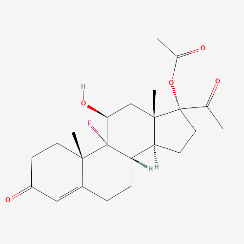 Flugestone 17-acetate (CAS: 2529-45-5) - Chemical Structure and Molecular Formula 