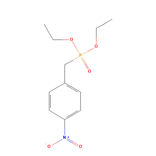 DIETHYL(4-NITROBENZYL)PHOSPHONATE (CAS: 2609-49-6) - Chemical Structure and Molecular Formula 