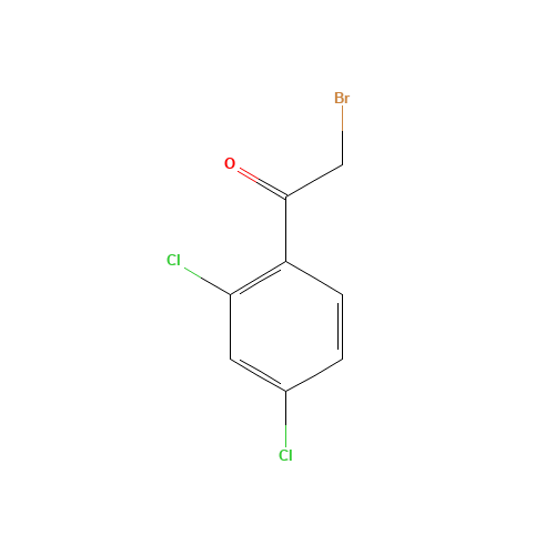 2-Bromo-2',4'-dichloroacetophenone (CAS: 2631-72-3) - Chemical Structure and Molecular Formula 