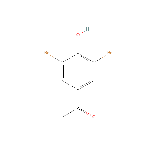3',5'-Dibromo-4'-hydroxyacetophenone (CAS: 2887-72-1) - Chemical Structure and Molecular Formula 