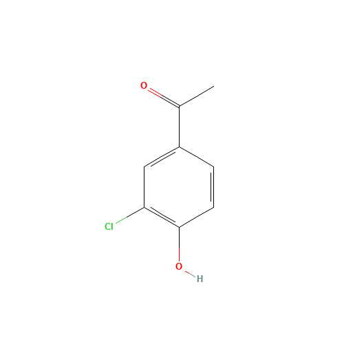 1-(3-CHLORO-4-HYDROXYPHENYL)-1-ETHANONE (CAS: 2892-29-7) - Chemical Structure and Molecular Formula 
