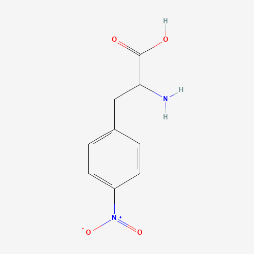 P-NITRO-DL-PHENYLALANINE (CAS: 2922-40-9) - Chemical Structure and Molecular Formula 