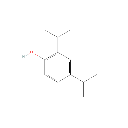 2,4-DIISOPROPYLPHENOL (CAS: 2934-05-6) - Chemical Structure and Molecular Formula 