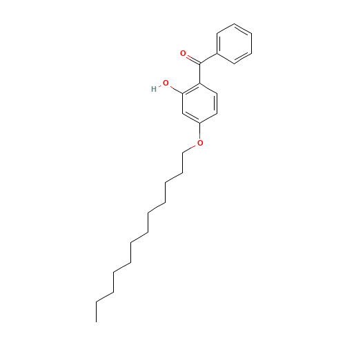 4-Dodecyloxy-2-hydroxybenzophenone (CAS: 2985-59-3) - Chemical Structure and Molecular Formula 