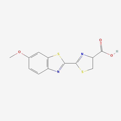 4,5-DIHYDRO-2-[6-METHOXY-2-BENZOTHIAZOLYL]-4-THIAZOLINECARBOXYLIC ACID SODIUM SALT (CAS: 3022-11-5) - Chemical Structure and Molecular Formula 