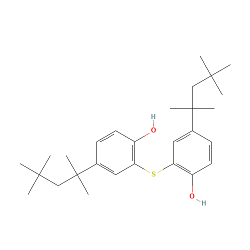 2,2'-Thiodi(4-tert-octylphenol) (CAS: 3294-03-9) - Chemical Structure and Molecular Formula 