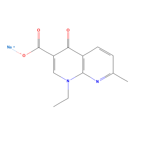 Nalidixic acid sodium salt (CAS: 3374-05-8) - Chemical Structure and Molecular Formula 