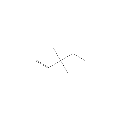 3,3-DIMETHYL-1-PENTENE (CAS: 3404-73-7) - Chemical Structure and Molecular Formula 