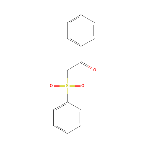 2-(PHENYLSULFONYL)ACETOPHENONE (CAS: 3406-03-9) - Chemical Structure and Molecular Formula 