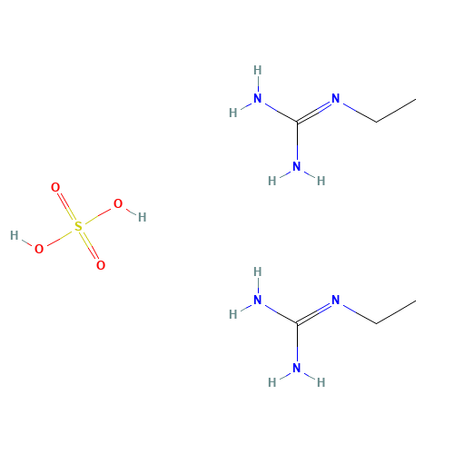 N-ETHYLGUANIDINIUM SULFATE (CAS: 3482-86-8) - Chemical Structure and Molecular Formula 