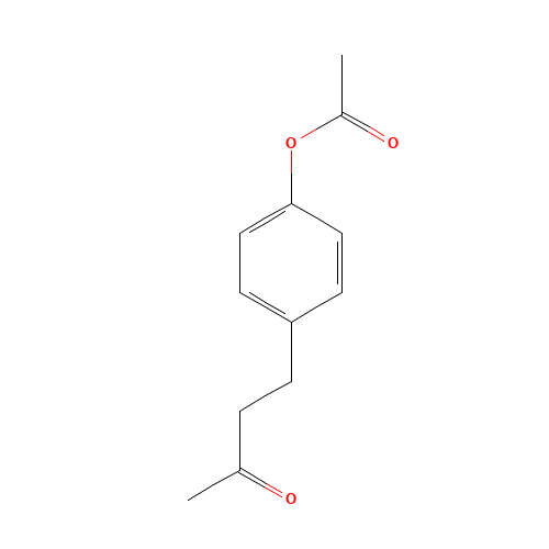 4-(4-Acetoxyphenyl)-2-butanone (CAS: 3572-06-3) - Chemical Structure and Molecular Formula 