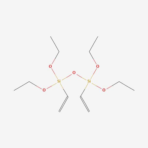 1,3-DIVINYLTETRAETHOXYDISILOXANE (CAS: 3682-26-6) - Chemical Structure and Molecular Formula 