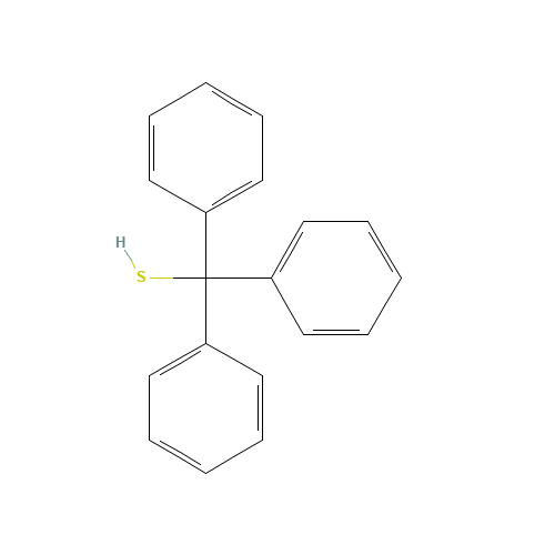 TRIPHENYLMETHYL MERCAPTAN (CAS: 3695-77-0) - Chemical Structure and Molecular Formula 