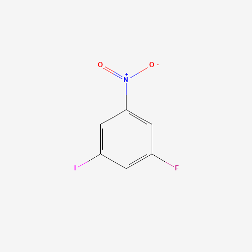 1-FLUORO-3-IODO-5-NITROBENZENE (CAS: 3819-88-3) - Chemical Structure and Molecular Formula 