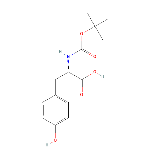 BOC-L-Tyrosine (CAS: 3978-80-1) - Chemical Structure and Molecular Formula 