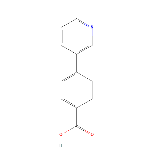 4-PYRIDIN-3-YL-BENZOIC ACID (CAS: 4385-75-5) - Chemical Structure and Molecular Formula 