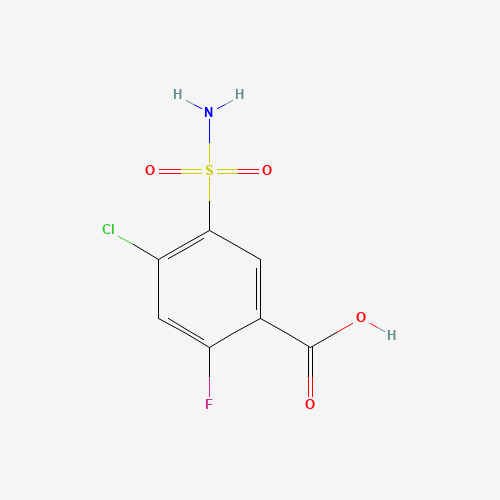 4-Chloro-2-fluoro-5-sulfamylbenzoic acid (CAS: 4793-22-0) - Chemical Structure and Molecular Formula 