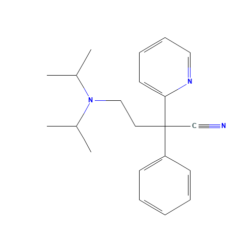 4-(DIISOPROPYLAMINO)-2-PHENYL-2-(2-PYRIDYL)-BUTYRONITRILE (CAS: 5005-46-9) - Related Chemical Product
