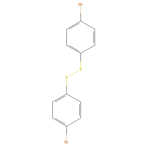 BIS(4-BROMOPHENYL)DISULFIDE (CAS: 5335-84-2) - Chemical Structure and Molecular Formula 