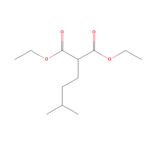 Diethyl isoamylmalonate (CAS: 5398-08-3) - Chemical Structure and Molecular Formula 