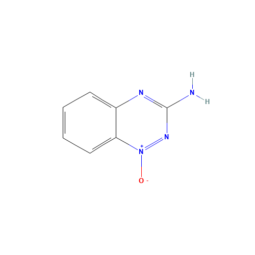 3-AMINO-1,2,4-BENZOTRIAZINE-1-N-OXIDE (CAS: 5424-06-6) - Chemical Structure and Molecular Formula 