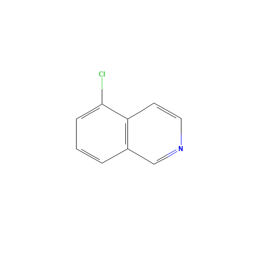 5-CHLOROISOQUINOLINE (CAS: 5430-45-5) - Chemical Structure and Molecular Formula 