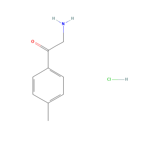 2-AMINO-4'-METHYLACETOPHENONE HYDROCHLORIDE (CAS: 5467-70-9) - Chemical Structure and Molecular Formula 