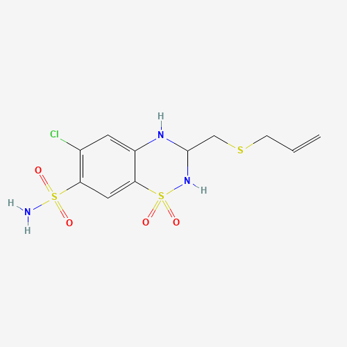 6-CHLORO-3,4-DIHYDRO-3-[(2-PROPENYLTHIO)METHYL]-2H-1,2,4-BENZOTHIADIAZINE-7-SULFONAMIDE 1,1-DIOXIDE (CAS: 5588-16-9) - Related Chemical Product