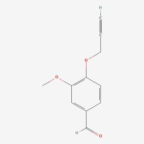 3-METHOXY-4-PROP-2-YNYLOXY-BENZALDEHYDE (CAS: 5651-83-2) - Chemical Structure and Molecular Formula 