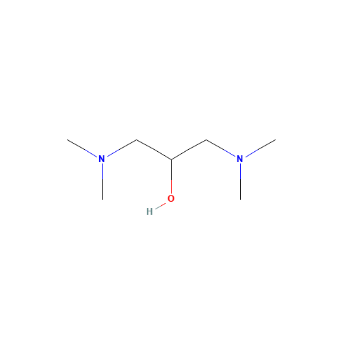 1,3-BIS(DIMETHYLAMINO)-2-PROPANOL (CAS: 5966-51-8) - Chemical Structure and Molecular Formula 