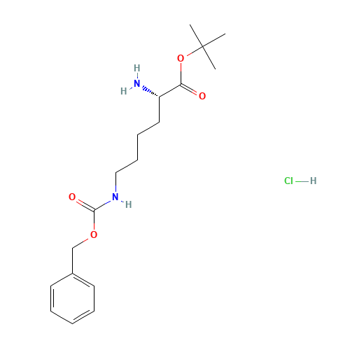 H-LYS(Z)-OTBU HCL (CAS: 5978-22-3) - Chemical Structure and Molecular Formula 