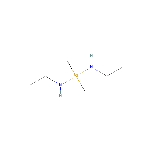 BIS(ETHYLAMINO)DIMETHYLSILANE (CAS: 6143-68-6) - Chemical Structure and Molecular Formula 