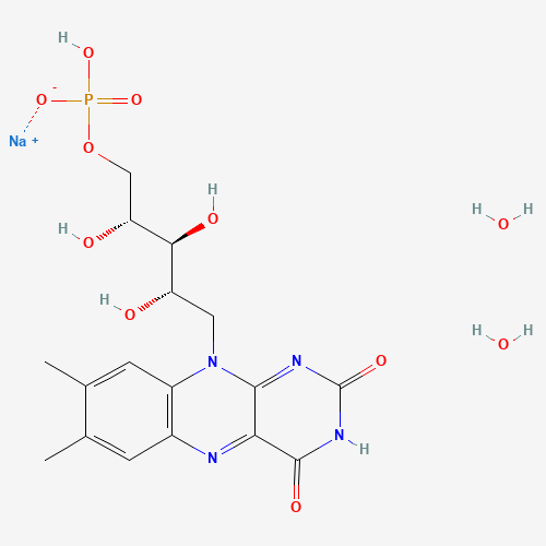 RIBOFLAVIN-5'-PHOSPHATE SODIUM SALT DIHYDRATE (CAS: 6184-17-4) - Chemical Structure and Molecular Formula 