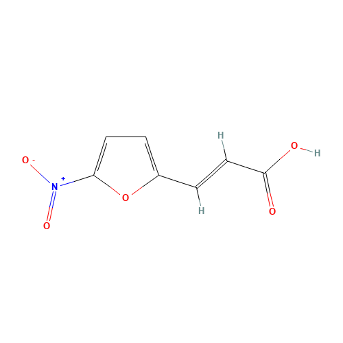 3-(5-Nitro-2-furyl)acrylic acid (CAS: 6281-23-8) - Chemical Structure and Molecular Formula 