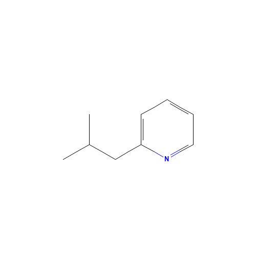 2-(2-Methylpropyl)pyridine (CAS: 6304-24-1) - Chemical Structure and Molecular Formula 