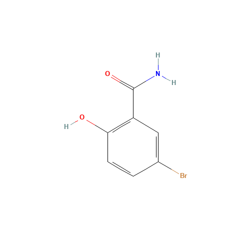 5-BROMOSALICYLAMIDE (CAS: 6329-74-4) - Chemical Structure and Molecular Formula 