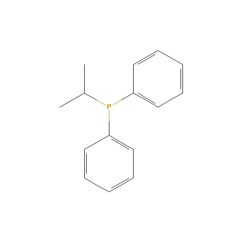 ISOPROPYLDIPHENYLPHOSPHINE (CAS: 6372-40-3) - Chemical Structure and Molecular Formula 