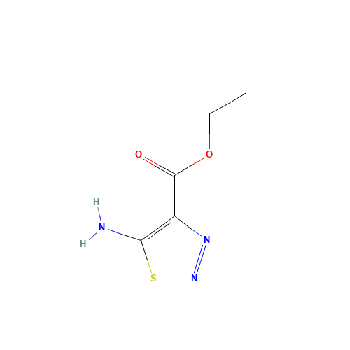 5-AMINO-1,2,3-THIADIAZOLE-4-CARBOXYLIC ACID ETHYL ESTER (CAS: 6440-02-4) - Chemical Structure and Molecular Formula 